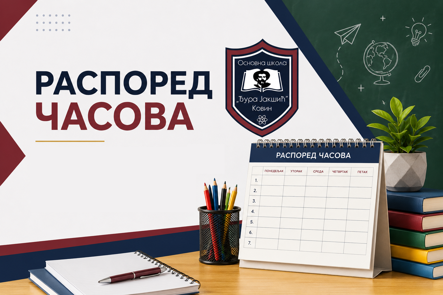 Распоред часова - школска 2026/2027. година